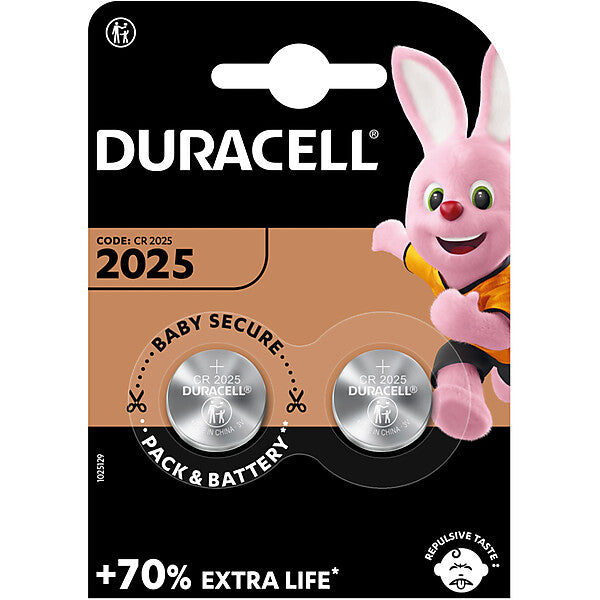 Hückmann Knopfzelle Lithium 3V CR2025 Duracell D2025-B2 (Bli.2)